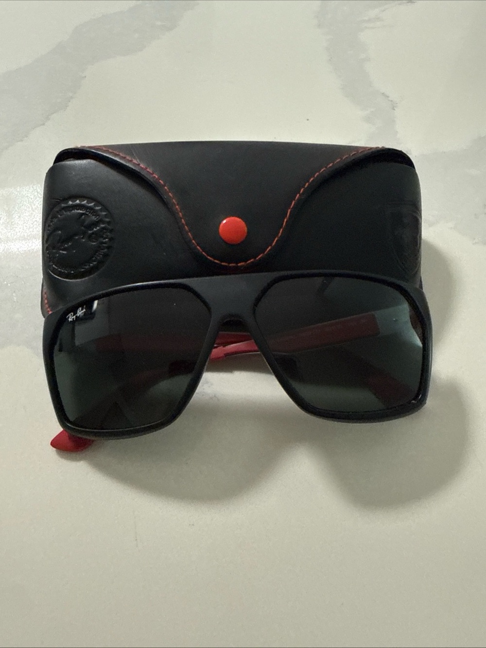 Ray-Ban Black & Red Frame Sunglasses
